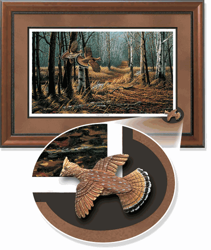 Old Logger's Trail Cameo Walnut Framed